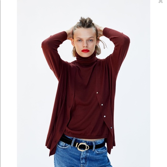 Zara Sweaters | Zara Merino Wool Sweater Set | Color: Black/Purple | Size: M | Muimuicloset's Closet